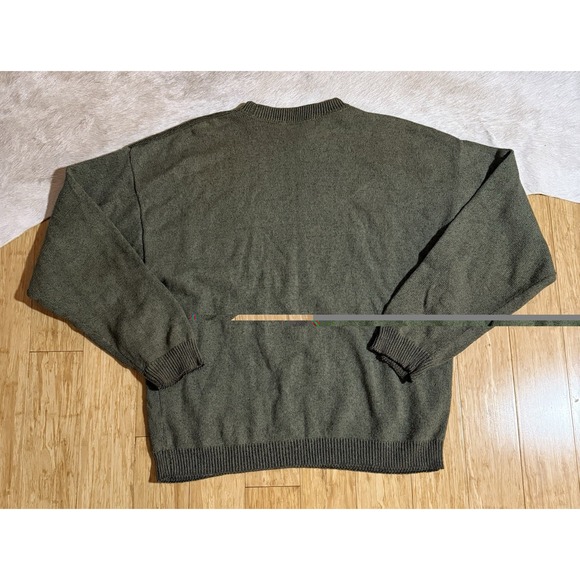 VTG USA Checkers Grand Slam Golf Wrap Around Crewneck Sweater Size XL Army Green - Picture 4 of 4